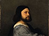 London National Gallery Next 20 08 Titian - Portrait of a Man with a Quilted Sleeve Titian � Portrait of a Man with a Quilted Sleeve, 1512 81 x 66 cm. It has been plausibly suggested that the assertive unknown man in this portrait, is Titian himself when young. Subverting the Venetian convention by which a parapet defines the picture plane, locating the sitter behind it, Titian�s elbow in the blue sleeve projects beyond the stone ledge, off the canvas into our space. A monogram, T V, is �carved� into the parapet.